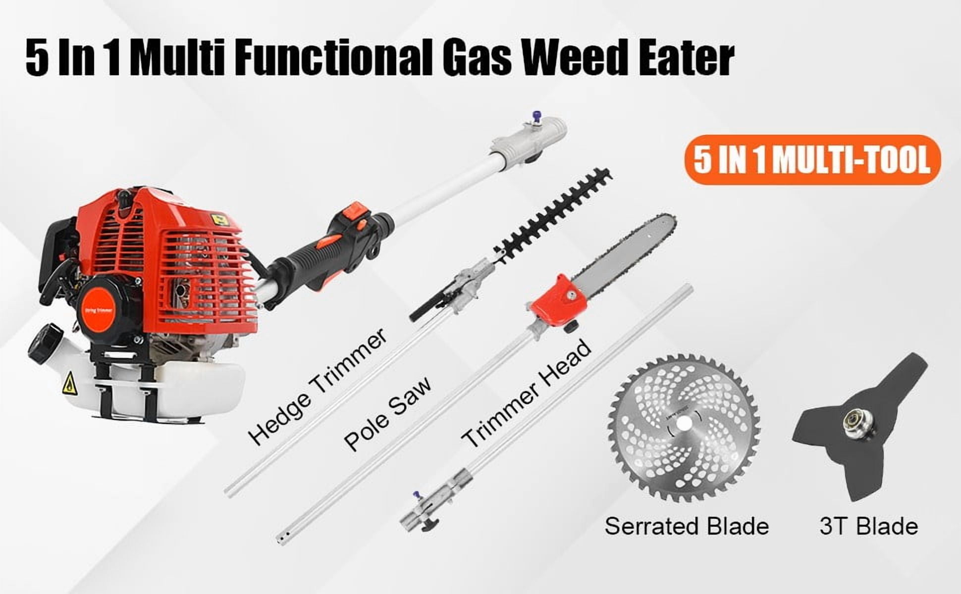 YNCE Powerful Gas String Trimmer,Hedge Trimmer,Full Functioning Guard Accessories String Trimmers Lawn Mower 52CC Petrol Hedge Trimmer Chainsaw Brush Cutter