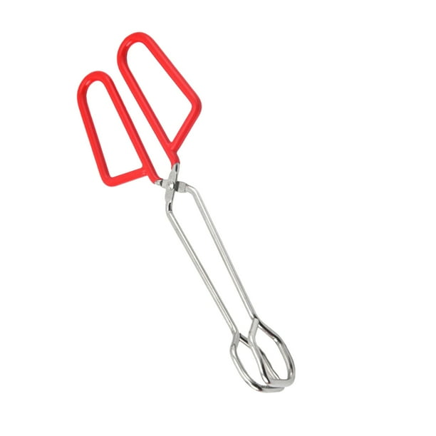 Pinzas de metal antiescaldamiento para alimentos - 10 pulgadas de longitud, mango ergonómico, resistente al calor - para asar/cocinar, manipular carne/verduras, seguridad en la cocina