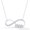 Rhodium Plated, variant on Infinity Charm Cubic Zirconia CZ Crystal Pave & Cursive "Mom" Script Pendant in .925 Sterling Silver w/ Rhodium w/ Rhodium