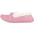 thumbnail image 5 of Snugrugs Womens Wool Lined Moccasin Slippers with Soft Sole & Wool Cuff - Pink - US 11, 5 of 7