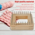 thumbnail image 6 of Pcapzz Square Knitting Loom Beech Wood Knitting Board DIY Handcraft Weaving Loom with Non Detachable Hooks Knitting Loom Tools for Making Cushions Scarves Hats Shawls, 6 of 11