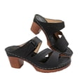 thumbnail image 5 of HAOTAGS Summer Wedge Sandals for Women Fish Mouth Casual Walking Platform Shoes Black Size 7.5, 5 of 9