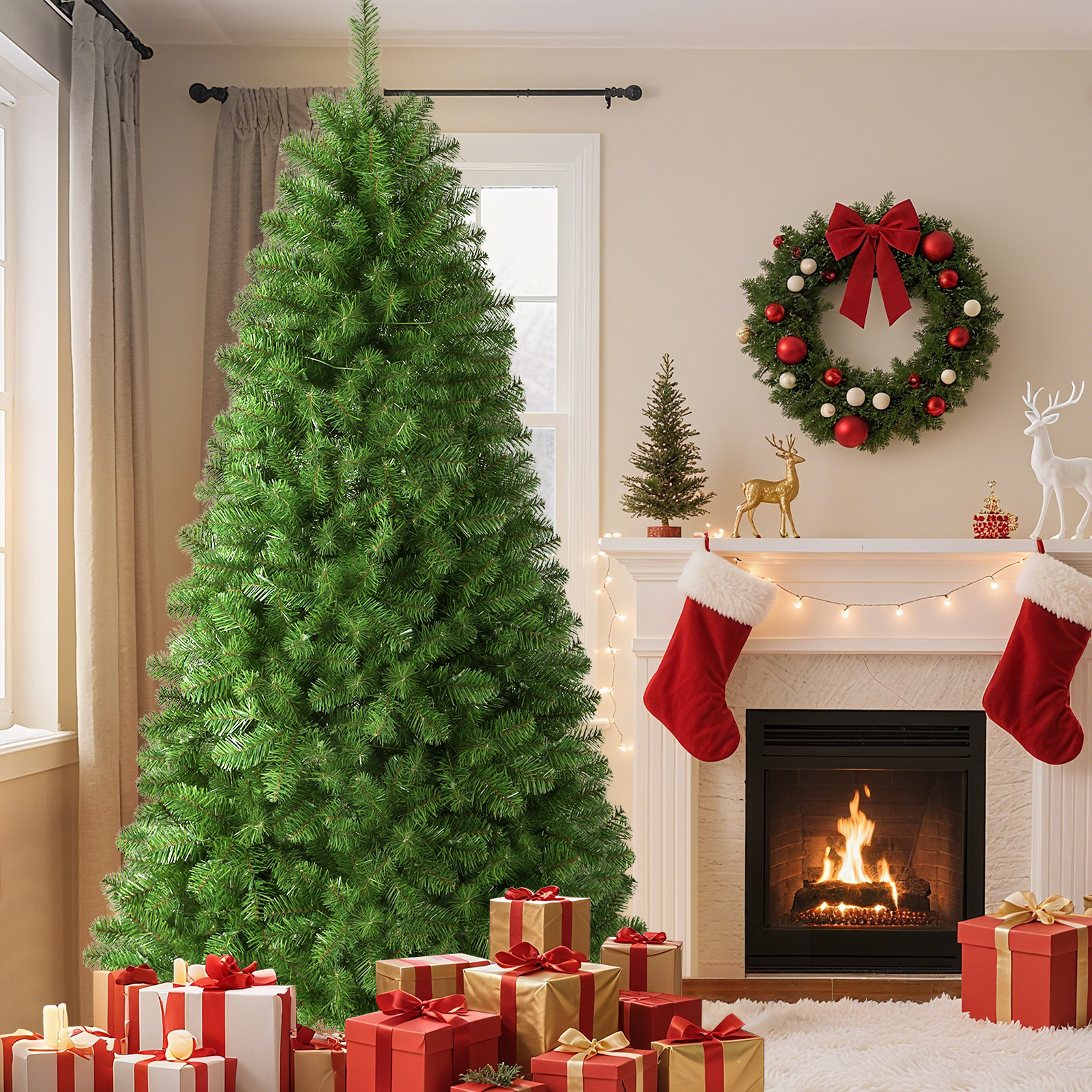 Lolsea 7ft Pre-Lit Premium Artificial Christmas Tree, Warm White photo 8