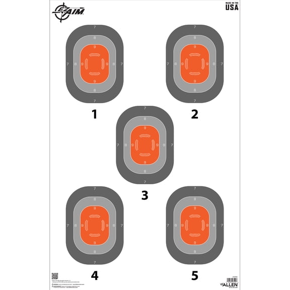 Ez Aim 5-Spot Paper Target, 23 x 35, 50-Pack