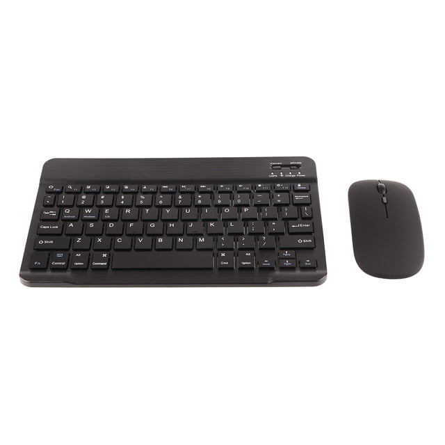 M Buder Combo Teclado y Ratón Inalámbrico Bluetooth Ultra Delgado Silencioso Negro (25.4 cm / 10 inches)