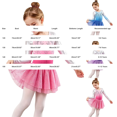 thumbnail image 4 of Ruyang Kids Gymnastics Dance Leotard Sets Girls Long Sleeve Gradient Ballet One‑Piece Shiny Performance Tulle Skirt 5-12 Years, 4 of 9