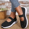 thumbnail image 5 of UDAUDU Orthopedic Dress Shoes for Women Arch Support Nurse Shoes Breathable Slip on Non Slip Work Shoes Knitted Mesh Stretch Comfort 2026 Orthopedic Shoes Black 7 Wide, 5 of 7