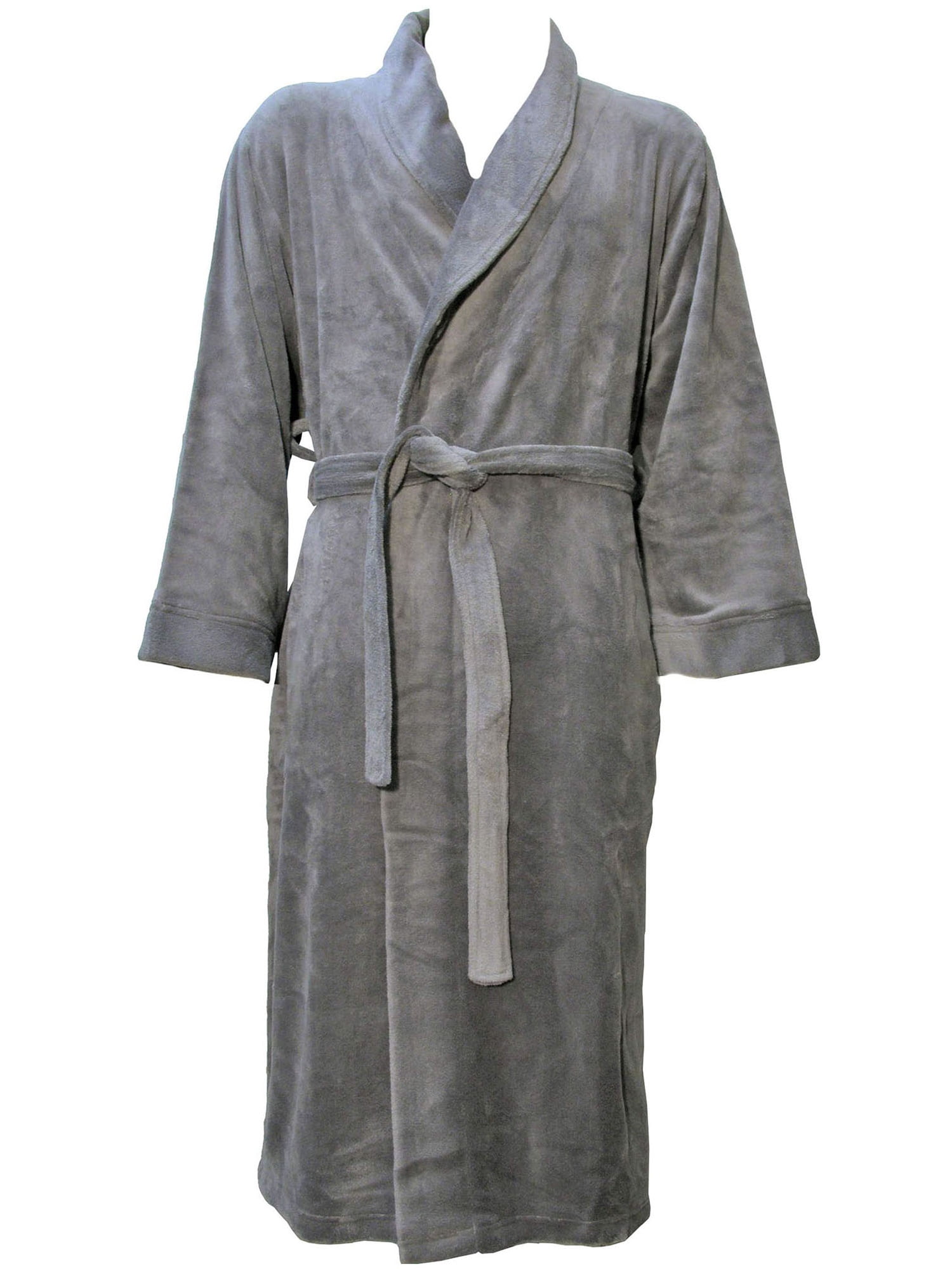 Bathrobe Soft plush luxury Bath Robes Unisex Robes Grey