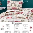 thumbnail image 3 of Green Essen Christmas Quilt King Size Snowflake Bedding Set Lightweight Microfiber Bedspread Plaid Patchwork Coverlet with 2 Pillowcases for Home Decor, 3 of 9