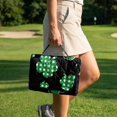 thumbnail image 4 of Whosucclay Golf Cart Accessory for Club Car EZGO Yamaha Carts, 4 Storage Pockets Golf Cart Seat Cushion Cover Golf Cart Seat Towel, Clover Pattern, 4 of 9
