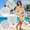 thumbnail image 7 of DISNIMO Rooster Sunflower Print Kaftan Dress for Women V Neck Batwing Sleeve Kaftan Maxi Dresses Lightweight Swimsuit Coverups Plus Size Summer Long Cover up for Bathing Suit, 7 of 7