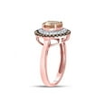 thumbnail image 3 of FB Jewels 10kt Rose Gold Womens Oval Morganite Solitaire Diamond Fashion Ring 1-1/2 Cttw, 3 of 4