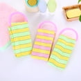 thumbnail image 3 of JANGSLNG Exfoliating Washcloth Extra Long Super Absorbent Quick Dry Rich Foam Handle Design Bathroom Shower Use Body Back Scrubber Towel Bathroom Supplies, 3 of 7