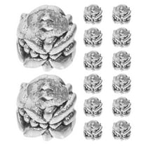 20pcs Large Hole Tibetan Spacer Beads Round Spacer Beads Metal Spacer Beads for DIY Craft Bracelet Necklace Jewelry Making Supplies