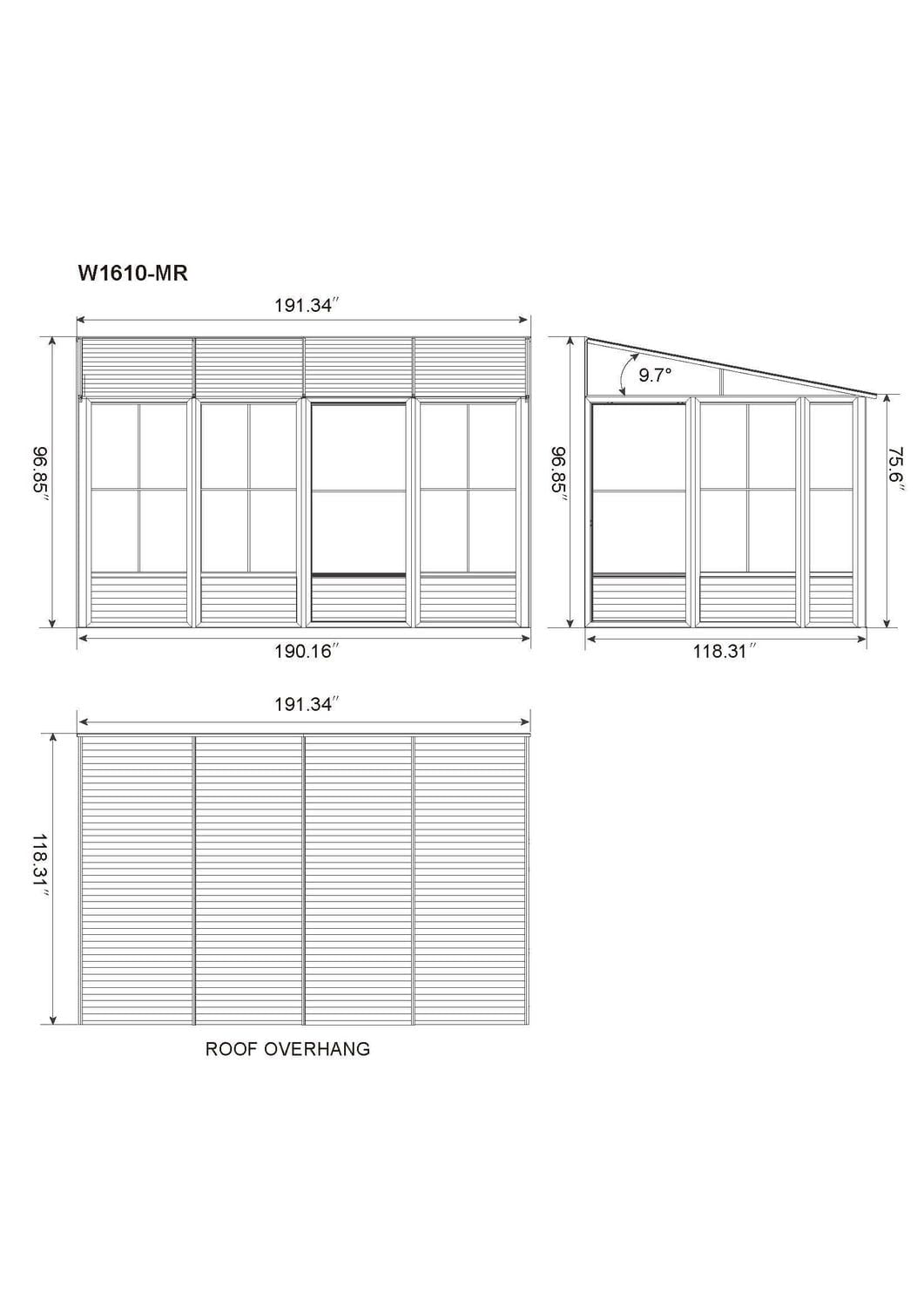 Gazebo Penguin Florence Add-A-Room with Metal Roof 10 ft. x 16 ft. in Sand
