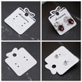 thumbnail image 2 of 100Pcs Jewelry Display Card Earrings Ear Studs Packing Hang Tag Rectangle Holder, 2 of 10