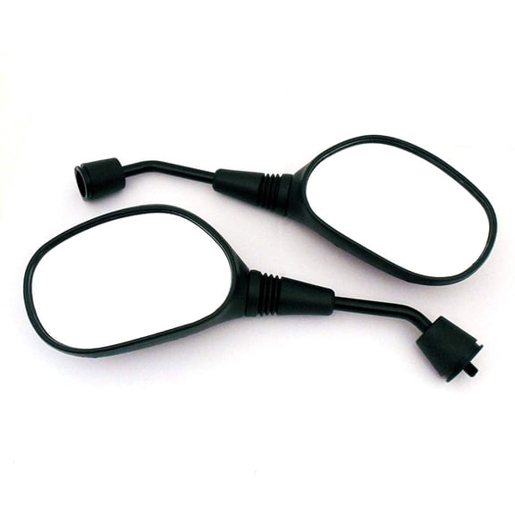 Motorcycle Scooter Mirror Set - 8mm RH/RH Thread - Black (Model 0106)