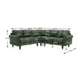 thumbnail image 3 of Accent Sofa, 5 Seat Sectional Sofa, L-Shaped Sectional Sofa with Padded Back and Wood Legs Sectional Couch for Living Room Bedroom Apartment, 3 of 7