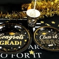 thumbnail image 4 of 2024 Graduation Plates and Napkins Set Party Supplies Decorations, 192 Pcs Disposable Congrats Grad Paper Tableware Serves 24, Include Plates, Napkins, Cup, Knives, Forks, Spoons, and Straws, 4 of 6
