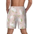 thumbnail image 3 of Kdxio Rabbit Print Men's Swim Trunks with Compression Liner 7 Inch Inseam Quick Dry Swim Shorts, 3 of 7