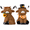 Fall Highland Cow-4 Inch-2, variant on Fall Pilgrim Couple 5 Inch 2 Pack Tabletop Decorative Nutcrackers