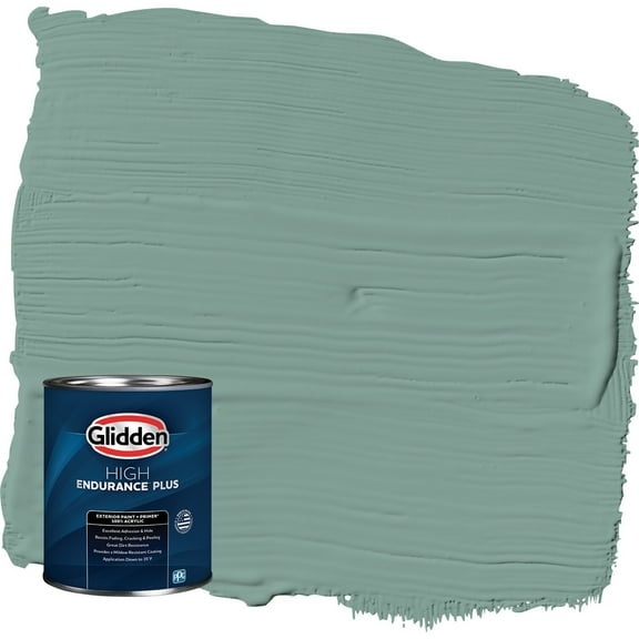Glidden HEP Silver Laurel / Green Semi-Gloss Exterior Paint with Primer, 1 Quart