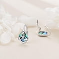 thumbnail image 5 of Celtic Trinity Knot Earrings for Women 925 Sterling Silver Celtic Triquetra Knot Leverback Abalone Shell Irish Jewelry, 5 of 6
