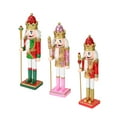 thumbnail image 4 of 3 Pieces Wooden Nutcracker Ornaments Christmas Decoration Photo Props Decorative, 4 of 9