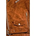 thumbnail image 3 of QAWACH Seude Tan Color Pure Lambskin Leather Winter Vintage Motorcycle Biker Moto Riding & Racing Jacket For Men XXL Size, 3 of 4
