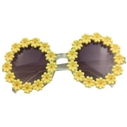 Sunflower Sunglasses Kids Girls Boys Round Daisy Flower Glasses Children Baby UV 400 Shades Outdoor Beach Party Eyewear