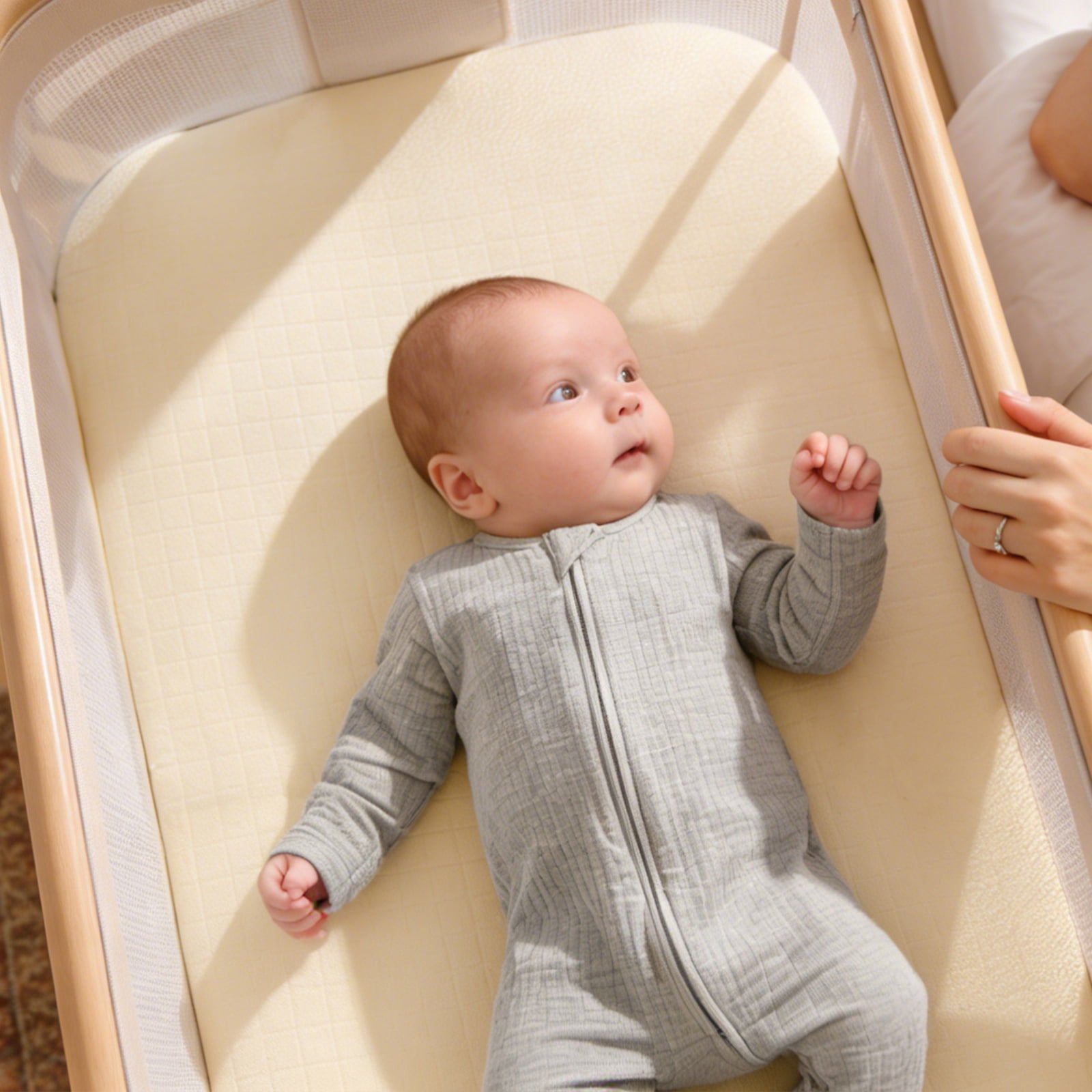 HARPPA Muslin Baby Bassinet Sheets 2 Pack, Breathable Bamboo Viscose Cotton, 32.68" x 18.9"