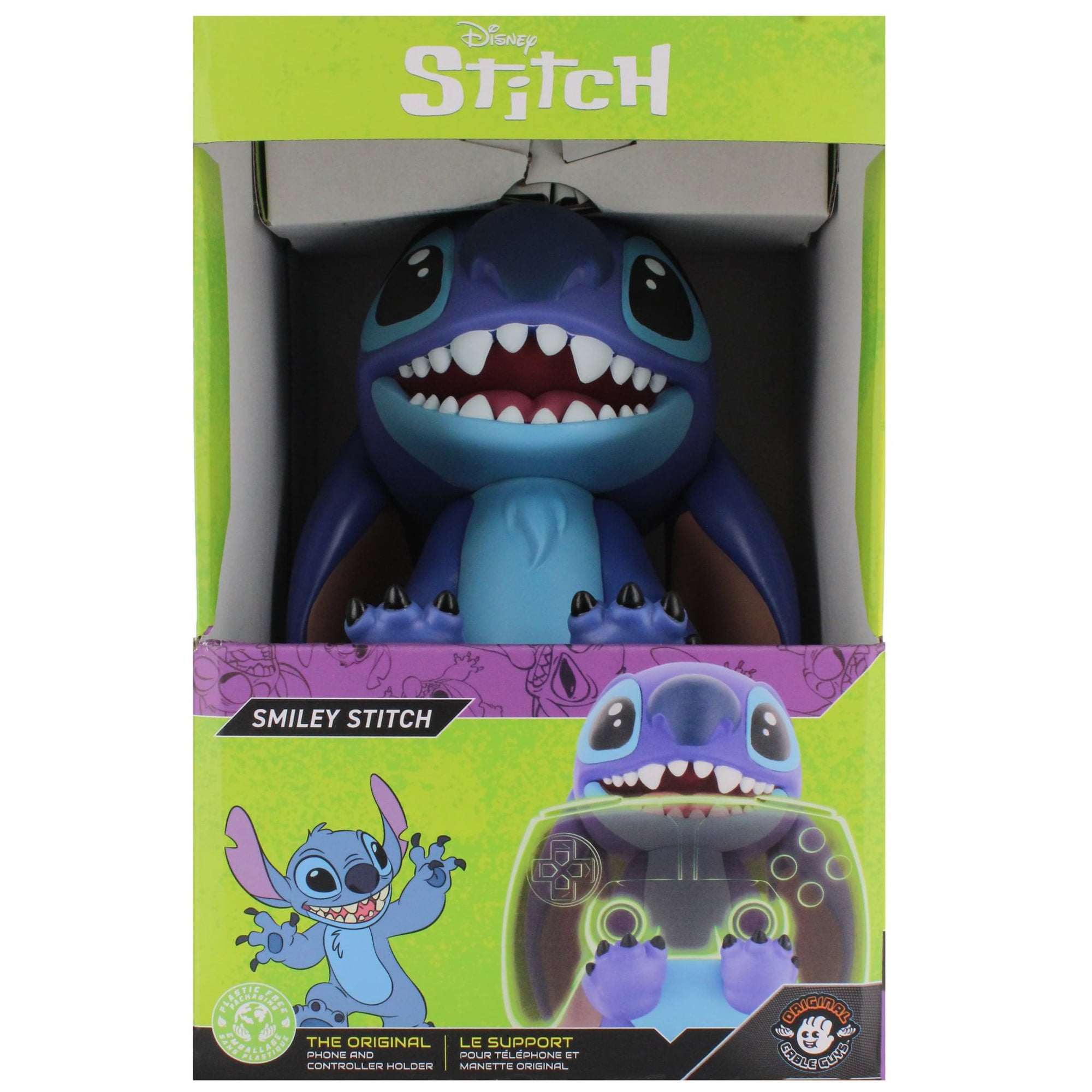 Exquisite Gaming: Lilo & Stitch: Smiley Stitch - Cable Guys Original Controller & Phone Holder, Collectible Device Stand, Officially Licensed Figure
