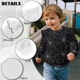 thumbnail image 6 of Uorisanigo Girls Sweatshirt Crewneck Halloween Cobweb Pullover Sweater Tops Ruffle Long Sleeve Pullover Hoodie Casual Toddler Oversized Sweatshirts Size 1-2, 6 of 7