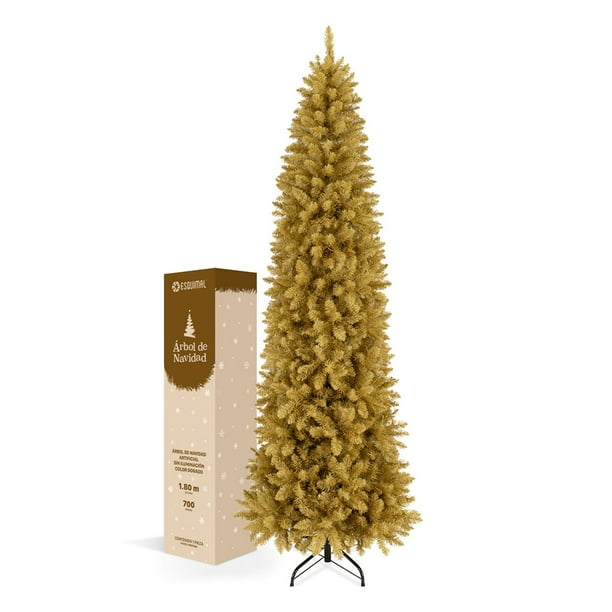 Árbol de Navidad Pino Canadiense Tipo Lápiz, Esquimal (Dorado, 1.80 m)