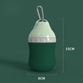 thumbnail image 1 of Botella de agua portátil para perros de 400 ml con vaso,dispensador de agua a prueba de fugas para mascotas,ideal para senderismo y viajes al aire libre (verde brumoso,1 unidad). Rkxzt, 1 of 9