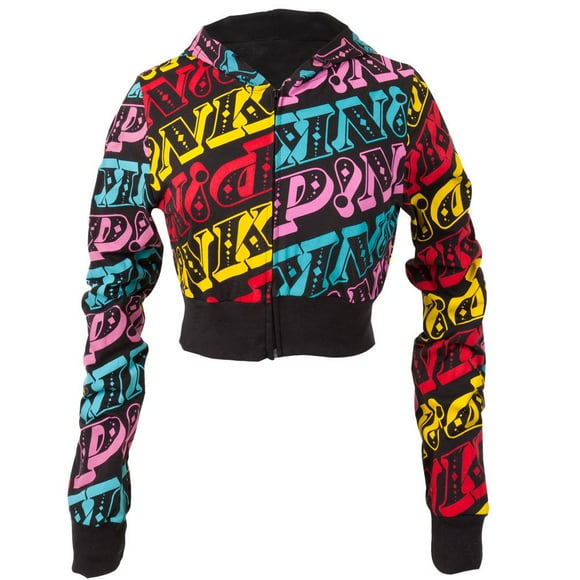 Pink - Hoodie à Fermeture Éclair Juniors Logo Intégral