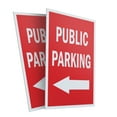 thumbnail image 4 of A-frame Sidewalk Public Parking With Arrow 24" x 36" Double Sided A-Frame Sidewalk Sign, Includes 2 Plastic Inserts | Foldable Portable White Signicade Sandwich Board Signs, 4 of 5