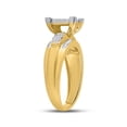 thumbnail image 2 of 10K Yellow Gold Round Dia. Cluster Wedding Engagement Ring 1/2ctw, Women's Sz: 5-10, 2 of 4