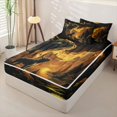 thumbnail image 2 of Homewish Rustic French Bulldog Zipper Twin Comforter Sets with Fitted Sheet and 2 Pillowcases,Retro Animal Zipper Bedding Set,Golden,Black Reversible,4pcs, 2 of 8