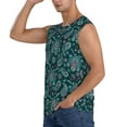 thumbnail image 3 of Kdxio Vintage Floral for Men's Muscle T-shirt,Sleeveless for Workout Running Athletic Gym Lounge Casual, 3 of 7