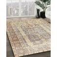 thumbnail image 3 of Ahgly Company Machine Washable Indoor Square Traditional Deep Peach Orange Area Rugs, 3' Square, 3 of 7