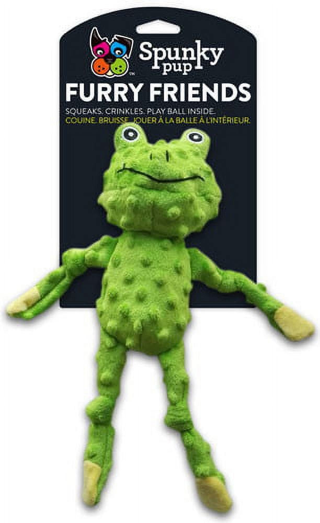 Furry Friends Plush Frog Dog Toy