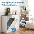 Double Tilt Out Trash 20 Gallon Trash Can with Hideaway