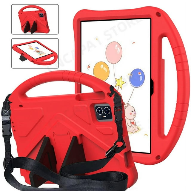 Kids Portable EVA Foam Cover For Acer Iconia Tab M10 Case 10.1" Tablet PC Shockproof Protector Funda with Rear Kiskctand Case with Strap-RD Acer Iconia Tab M10
