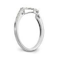 thumbnail image 6 of 14K White Gold Ring Band Wedding Diamond Round Contour , Size 8, 6 of 7