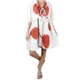 thumbnail image 1 of Gupgi Robe Courte Fleurie pour Femme à Manches Courtes, Robe Babydoll Fluide à Col en V, Robe Chemise Coupe Ample, Mini Robe d'Été Bohème, 1 of 6