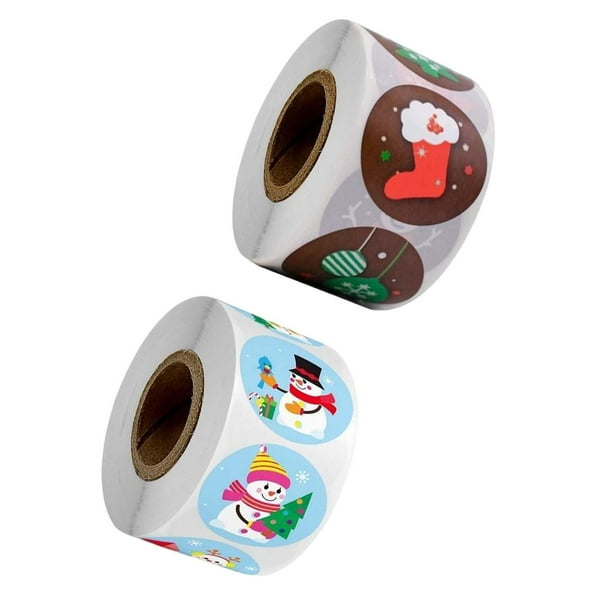 1000 pegatinas navideñas redondas para sobres y regalos de fiesta. 15 pulgadas