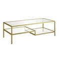 thumbnail image 3 of Evelyn&Zoe Lovett 54" Wide Rectangular Coffee Table in Brass, 3 of 5