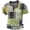 a-Green11422, variant on FINALGANG Mens Short Sleeve Henley Shirt With Patchwork Plaid Pattern Color Block Contrast Trim Collar Loose Fit Tees For Casual Daily Wear Yellow M