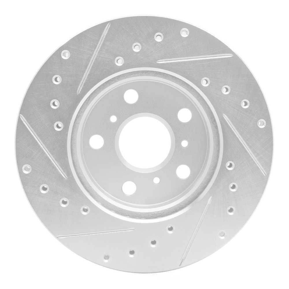 Dynamic Friction Company 631-76041R DFC Brake Rotor - Drilled And Slotted - Silver